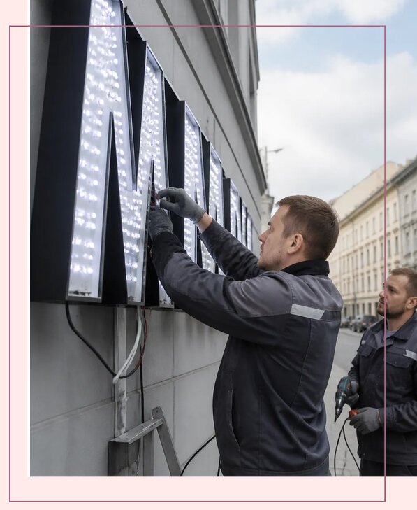 Изготовление и монтаж светодиодных LED вывесок в Ахтубинске